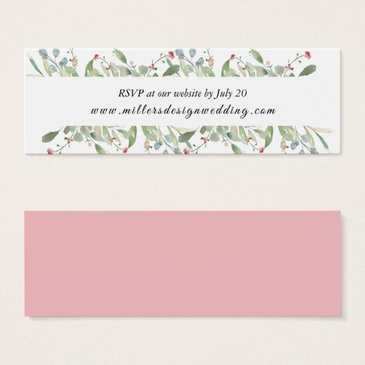 エレガントGreenery Eucalyptus葉の結婚ウェブサイト (正面&裏面)