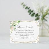 エレガントGreenery Geometricの結婚宿泊施設 出欠カード (スタンド正面)