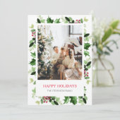 エレガントGreenery Happy Holidays写真 シーズンカード (スタンド正面)