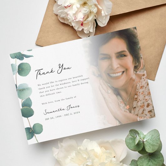 エレガントGreenery Memorial Photo Thank