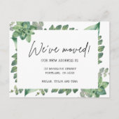 エレガントGreenery New Address Moving Announcement ポストカード (正面)