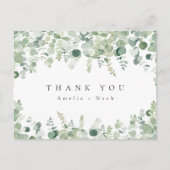 エレガントGreenery Thank Youポストカード ポストカード (正面)