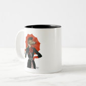 エレガントGreyhoundとRed Ambrother 2 ツートーンマグカップ (正面左)