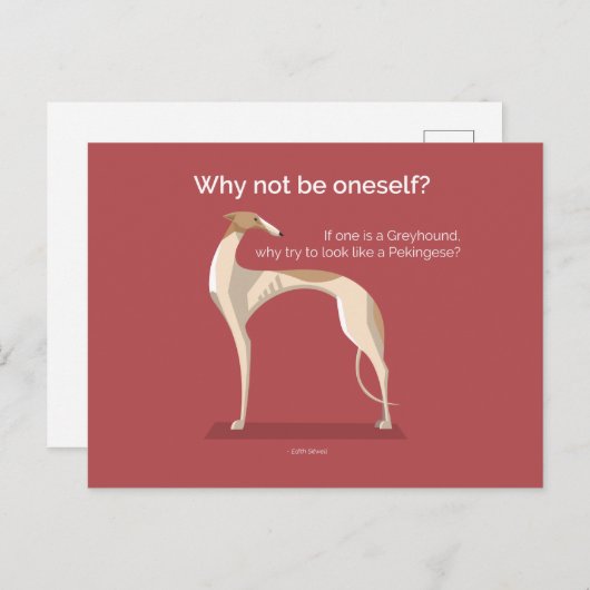 エレガントgreyhound感動的引用文 ポストカード (正面/裏面)