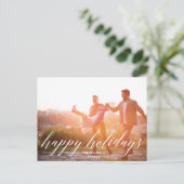 エレガントHappy Holidays Christmas Photo シーズンポストカード (スタンド正面)