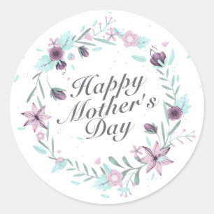 エレガントHappy Mother's Dayフローラリース ラウンドシール