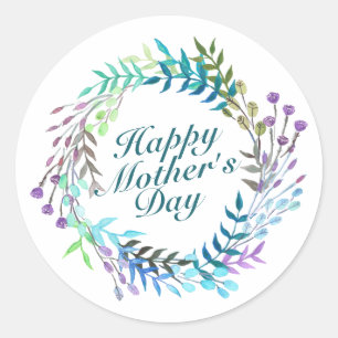 エレガントHappy Mother's Dayフローラリース ラウンドシール