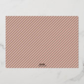 エレガントHappy New Year Scriptバラ金ゴールド 箔シーズンカード (裏面)