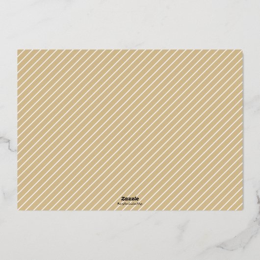 エレガントHappy New Year Script 箔シーズンカード (裏面)