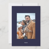 エレガントHappy New Year Script Photo Holiday Card シーズンカード (裏面)