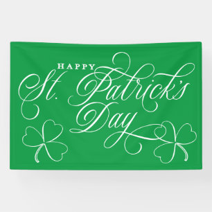 エレガントHappy St. Patricks Dayスクリプトw/シャムロック 横断幕