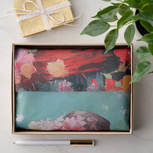 エレガントHat Decompageのフローラでアヒル 薄葉紙 (ギフト)