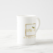 エレガントHealWell & Thrive ボーンチャイナマグカップ (正面右)