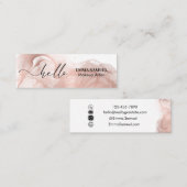 エレガントHelloミニマル Writhalバラ金ゴールド スキニー名刺 (正面/裏面)