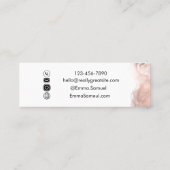 エレガントHelloミニマル Writhalバラ金ゴールド スキニー名刺 (裏面)