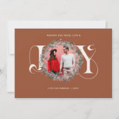 エレガントJOYクリスマスリース葉の果実の写真 シーズンカード (正面)