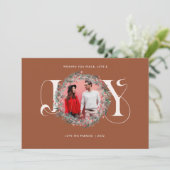 エレガントJOYクリスマスリース葉の果実の写真 シーズンカード (スタンド正面)