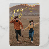 'エレガントJoy'タイポグラフィ 箔シーズンカード (正面)