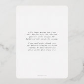 エレガント'Joy'台本の新年の写真 箔シーズンカード (裏面)