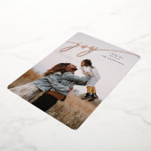 エレガント'Joy'台本の新年の写真 箔シーズンカード (回転した状態)