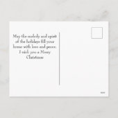 エレガントJoy Christmas Family Photo Collage シーズンポストカード (裏面)