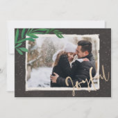 エレガントJoyful on Black Christmas Photo シーズンカード (正面)