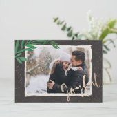 エレガントJoyful on Black Christmas Photo シーズンカード (スタンド正面)