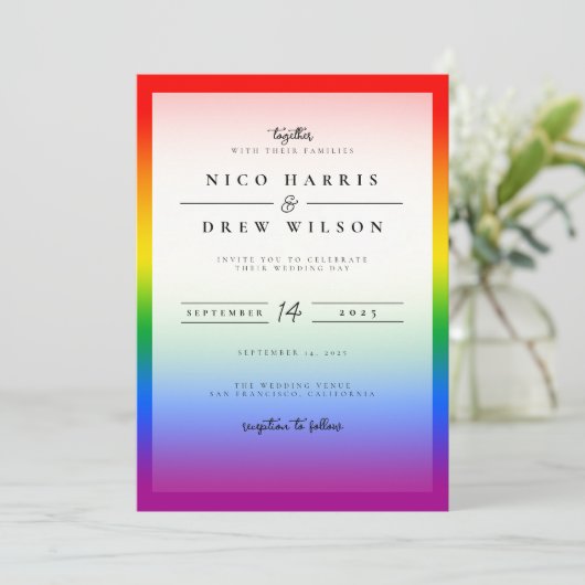 エレガントLGBTQ+プライド結婚ズ 招待状 (スタンド正面)