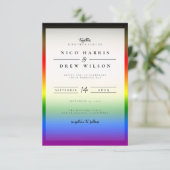 エレガントLGBTQ+ BIPOCプライド結婚 招待状 (スタンド正面)