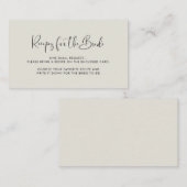 エレガントLight Sageグモダンリーンレシピリクエスト エンクロージャーカード (正面/裏面)