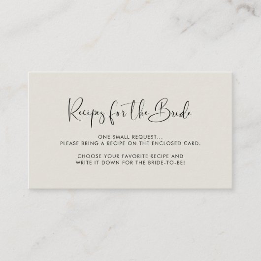 エレガントLight Sageグモダンリーンレシピリクエスト エンクロージャーカード (正面)