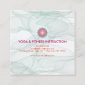 エレガントLotus Flowerロゴヨガ名刺 スクエア名刺 (裏面)