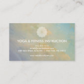 エレガントLotus Flowerロゴヨガ名刺 名刺 (裏面)