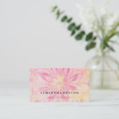 エレガントLotus Flowerロゴヨガ名刺 名刺 (スタンド正面)