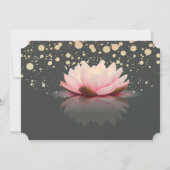 エレガントLotus String Lights Dots Retirementパーティー 招待状 (裏面)