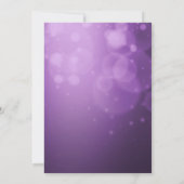 エレガントLove Purple Lightsのスクリプモダント結婚 招待状 (裏面)