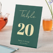 エレガントLuxury Green金ゴールドスクリプモダント結婚ス 台座サイン (インサイチュ)