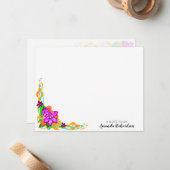 エレガントMagical、およびはっきりしたフローラ・フラット・ノート・カード ノートカード (正面/裏面インサイチュ)