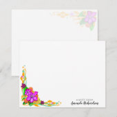 エレガントMagical、およびはっきりしたフローラ・フラット・ノート・カード ノートカード (正面/裏面)