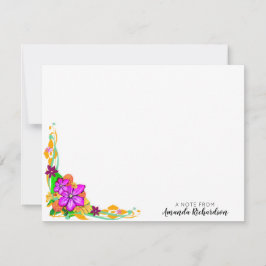 エレガントMagical、およびはっきりしたフローラ・フラット・ノート・カード ノートカード