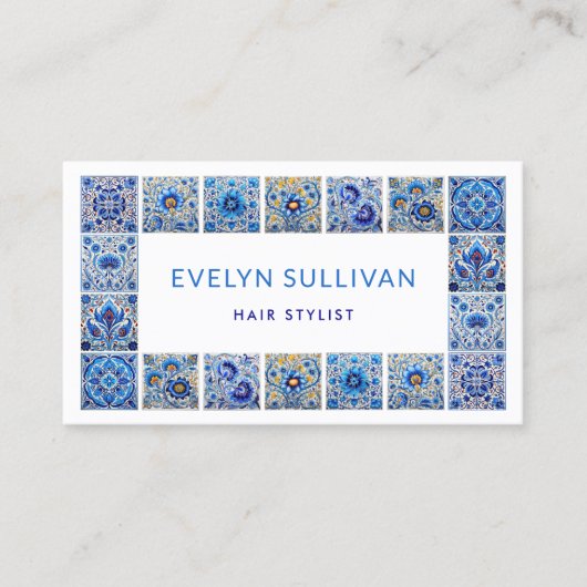 エレガントmediraneanタイル枠名刺 名刺 (正面)