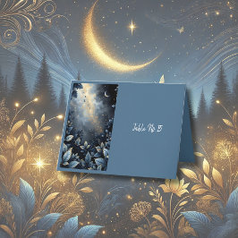 エレガントMidnight Blueのテー結婚ブルカード サンキューカード