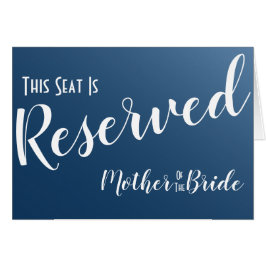 エレガントMidnight Blue Reserved Seat結婚's Sign