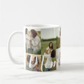 エレガントMomフォトグリッドレイアウトのスクリプパーソナライズされたト コーヒーマグカップ (左)