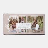 エレガントMom Script Snapshot Mother's Day Photo デスクマット (キーボード&マウス)