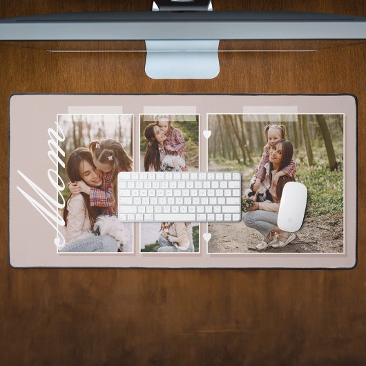 エレガントMom Script Snapshot Mother's Day Photo デスクマット