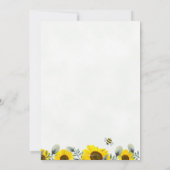 エレガントMommy to BEEひまわりフローラ赤ちゃんシャワー 招待状 (裏面)