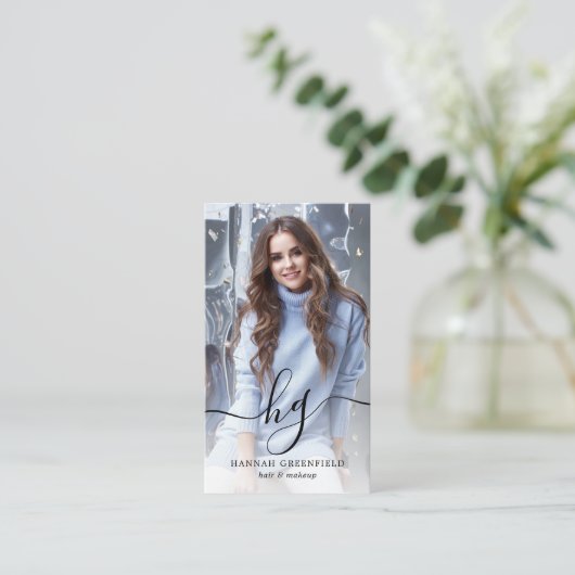 エレガントMonogramの写真 名刺 (スタンド正面)