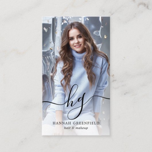 エレガントMonogramの写真 名刺 (正面)