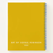 エレガントMonogram Sketchbook Your Name Notebook ノートブック (裏面)